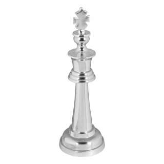 Deko Schachfigur König Metall Aluminium poliert 69 cm hoch