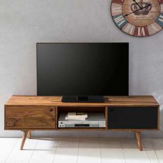 TV Kommode Retro aus Sheesham Massivholz 140 cm breit - 45 cm hoch