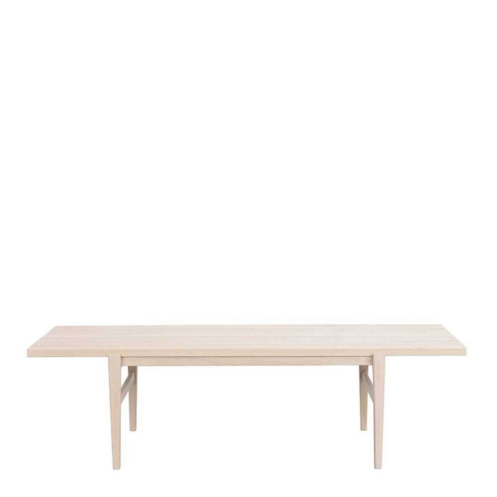 Moderner Couchtisch in Eiche White Wash lackiert 160 cm breit