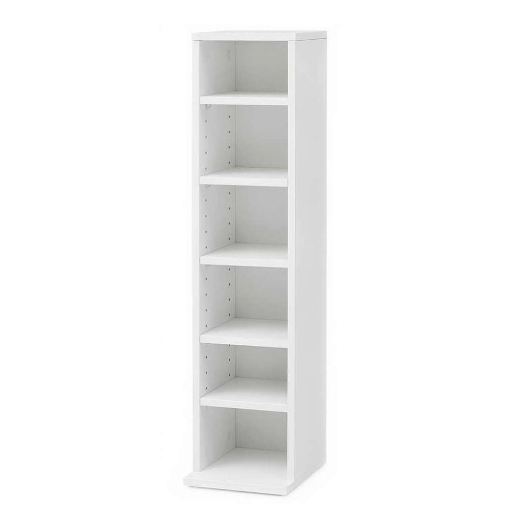 Hohes DVD Regal in Weiß 21x90x20 cm