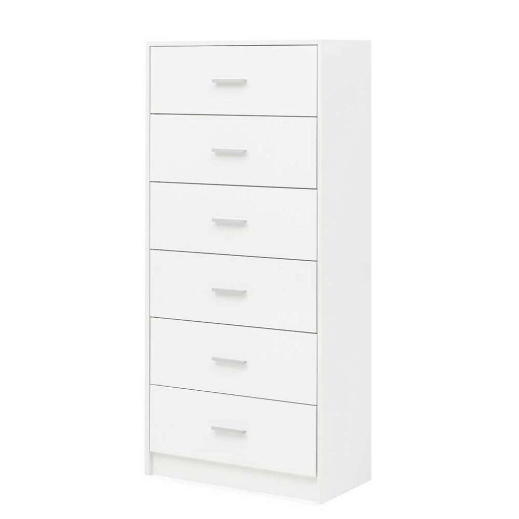 Schubladenkomode hoch mit sechs Schubladen 60x130x30 cm