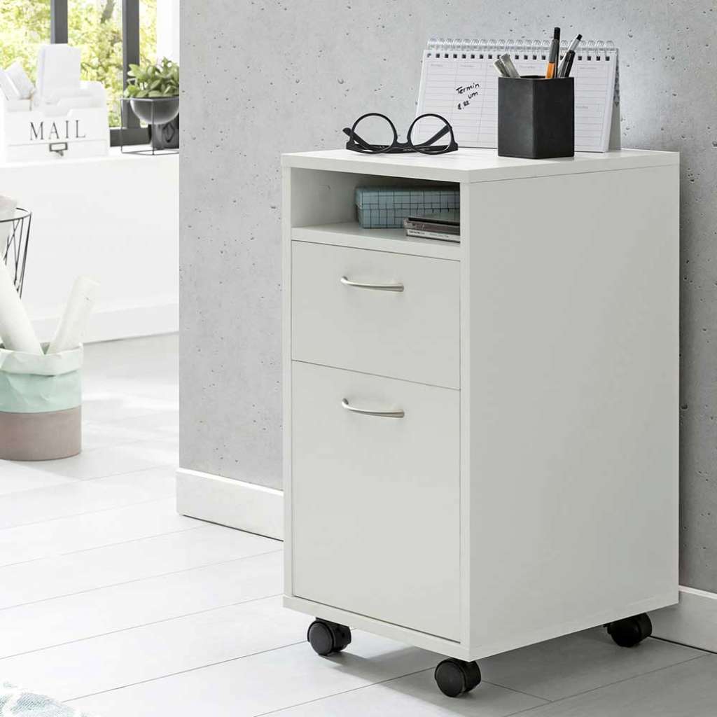 Rollcontainer weiss modern 63 cm hoch 33 cm breit