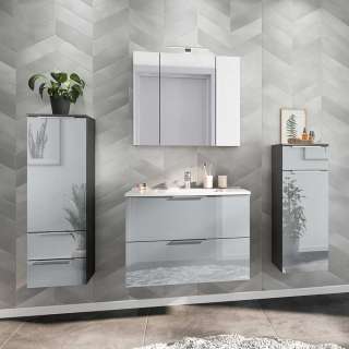 Modernes Waschplatz Set Made in Germany die Wandmontage (vierteilig)