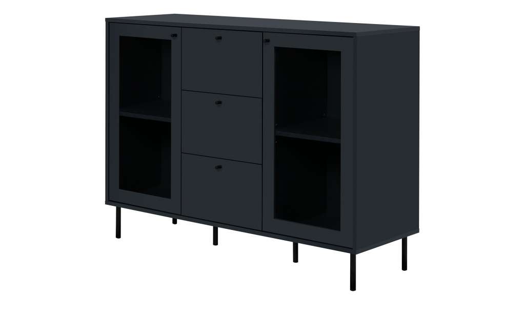 Sideboard  Caravino ¦ blau ¦ Maße (cm): B: 120 H: 90 T: 40 Kommoden & Sideboards > Kommoden - Höffner