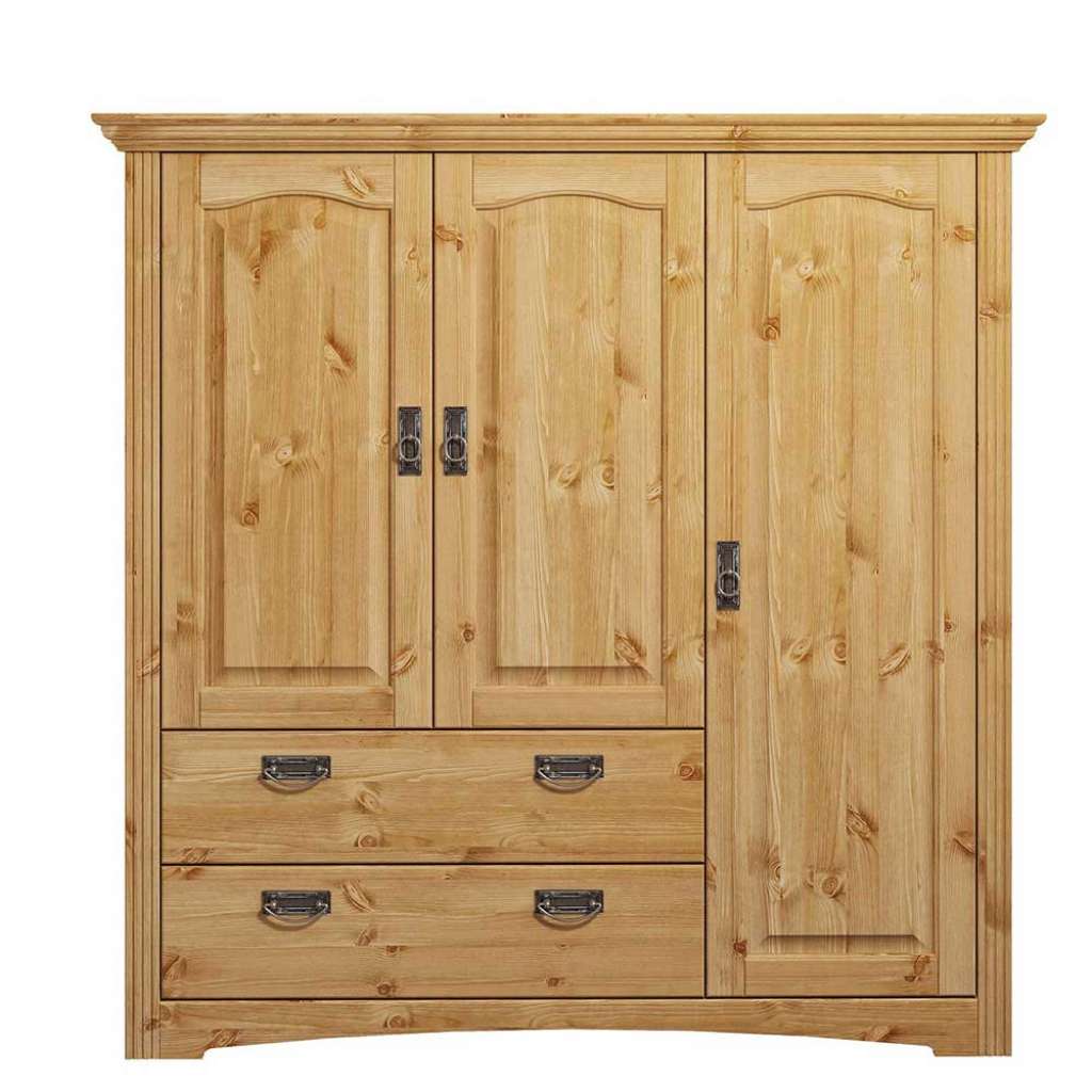 Wäscheschrank Kiefer massiv im Landhausstil 133 cm breit