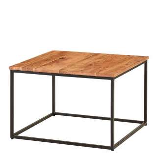 Sofa Tisch quadratisch aus Akazie Massivholz Metall