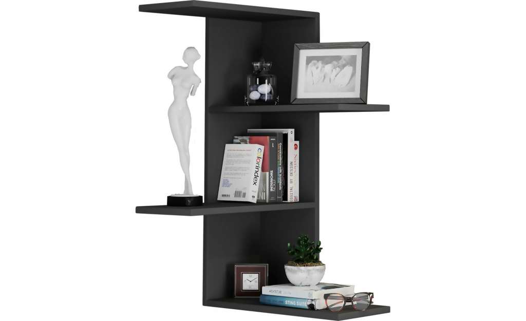 Eckregal ¦ schwarz ¦ Maße (cm): B: 45 H: 77 Regale > Bücherregale - Höffner