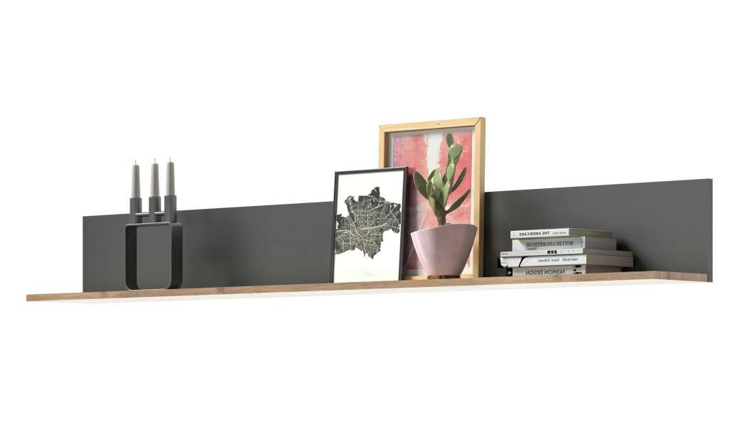 Wandboard ¦ grau ¦ Maße (cm): B: 180 H: 21 Regale > Wandregale - Höffner
