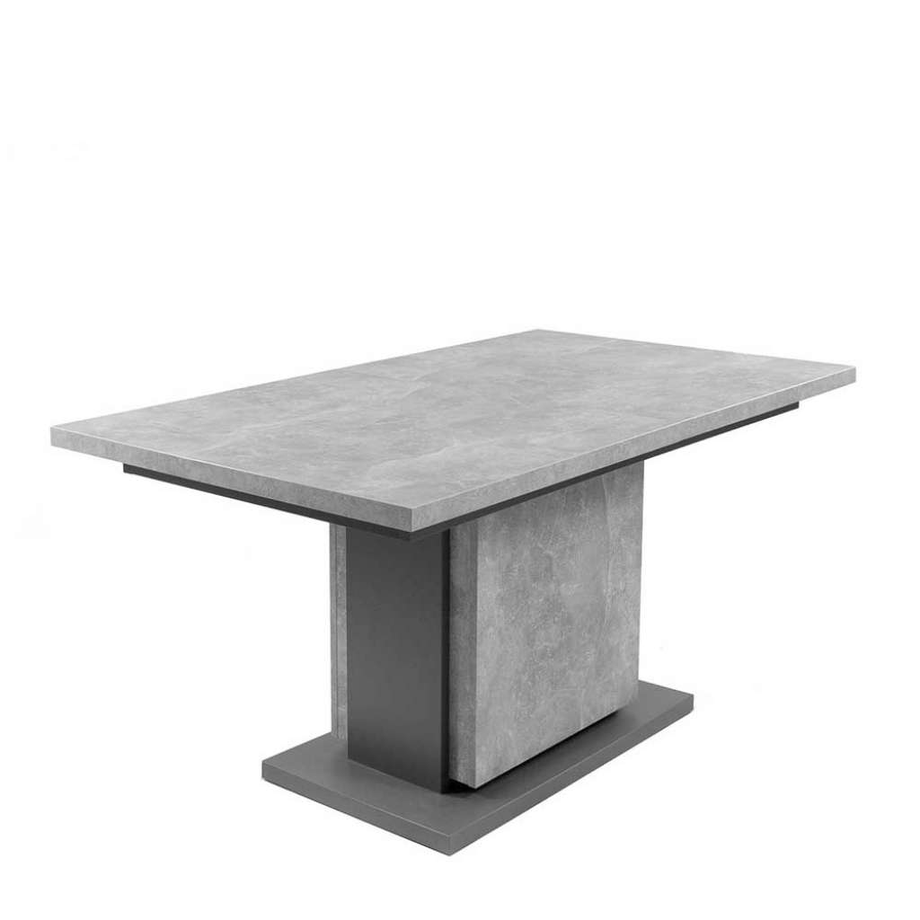 Küchen Tisch Beton Optik im Industry und Loft Stil einer Einlegeplatte