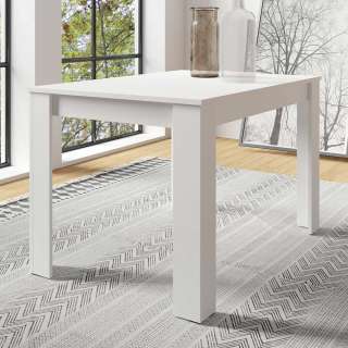Weißer Tisch in modernem Design pflegeleicht melaminbeschichtet