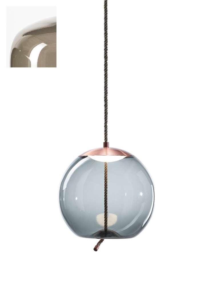 Brokis - Knot Sfera - Braunes, Klares Glas - indoor