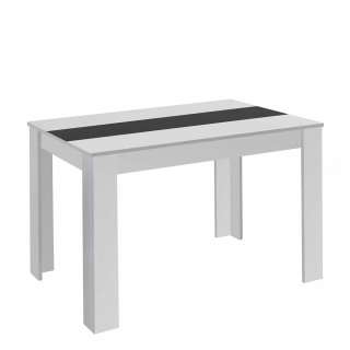 Esszimmer Tisch verwandelbar in Weiß und Schwarz 75 cm hoch