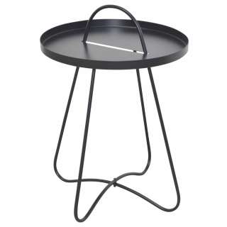 Schwarzer Metall Beistelltisch 57 cm hoch 40 cm breit