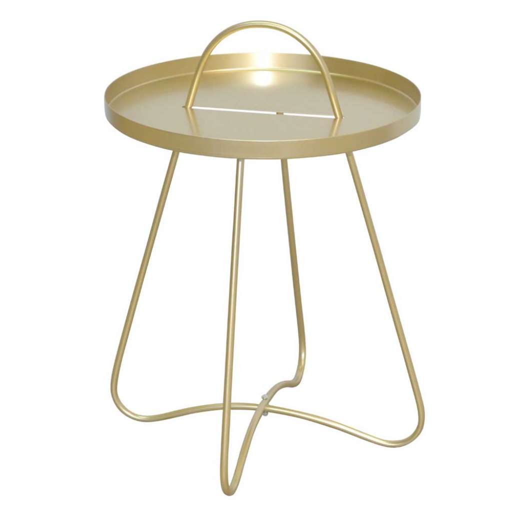 Goldener Beistelltisch aus Metall modernem Design