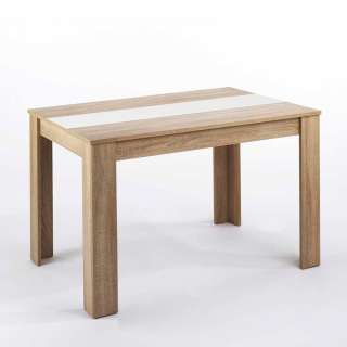 Tisch mit Wechselplatte in Sonoma Eiche Holzoptik 140 cm breit