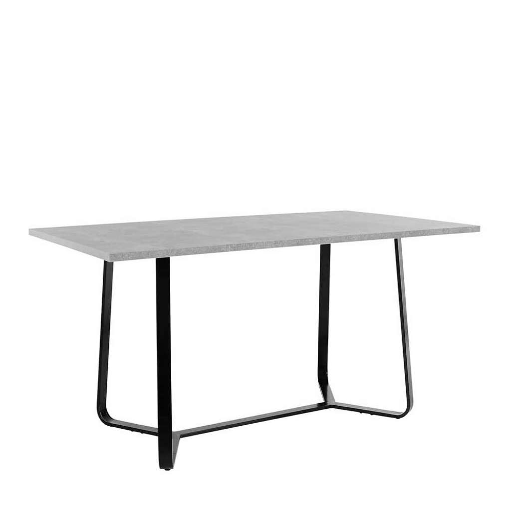 Moderner Küchentisch 140x90 oder 160x90 Beton Grau & Schwarz