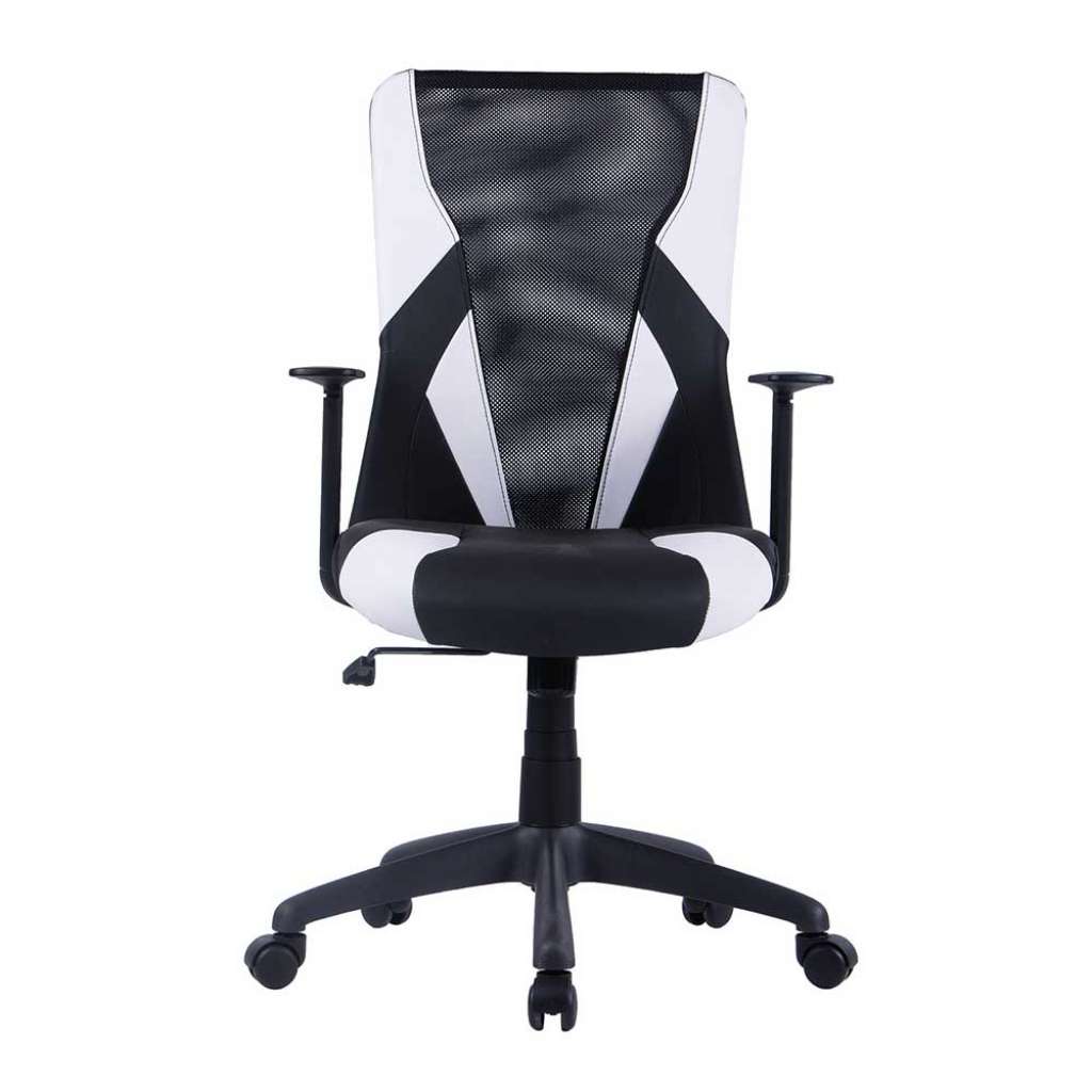 Moderner Schreibtischstuhl in Schwarz und Weiß hoher Lehne