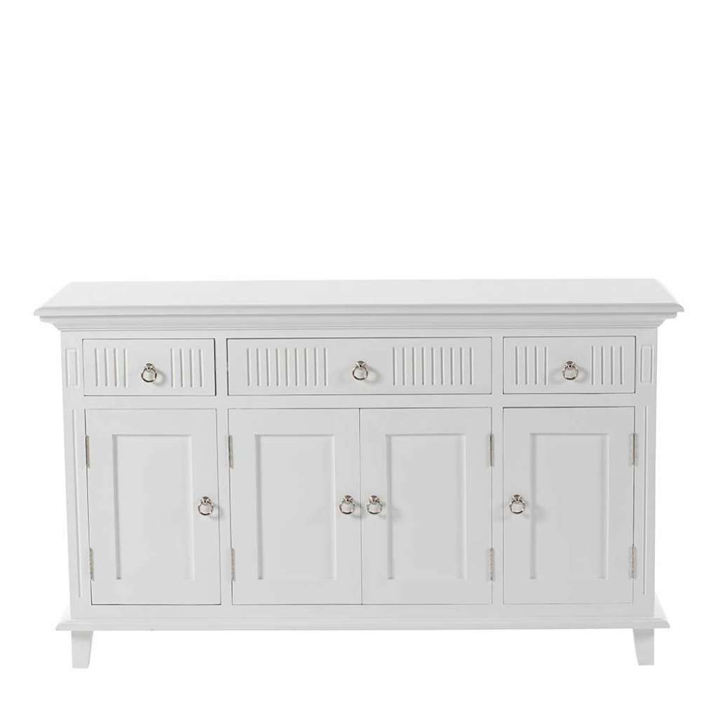 Landhaus Sideboard in Weiß lackiert 145 cm breit