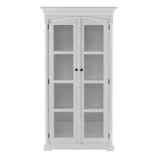 Esszimmervitrinenschrank weiss im Landhausstil 100x190x43 cm