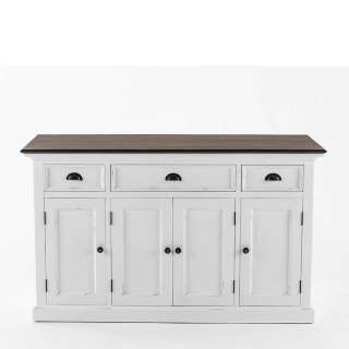 Sideboard 145 cm breit im Landhausstil Drehtüren und Schubladen