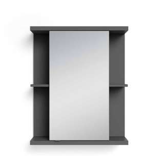Spiegelschrank Bad modern in Anthrazit melaminbeschichtet 60x70x25 cm
