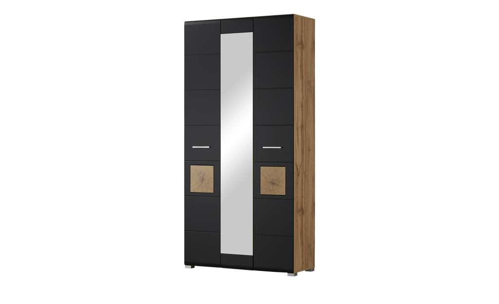 Garderobenschrank  Cortina ¦ schwarz ¦ Maße (cm): B: 99 H: 203 T: 40 Schränke > Dielenschränke - Höffner