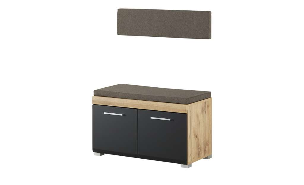 Garderobenbank  Cortina ¦ schwarz ¦ Maße (cm): B: 80 H: 50 T: 40 Bänke > Einzelbänke - Höffner