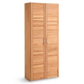 Aktenschrank Buche massiv geölt mit zwei Türen 80x186x33 cm