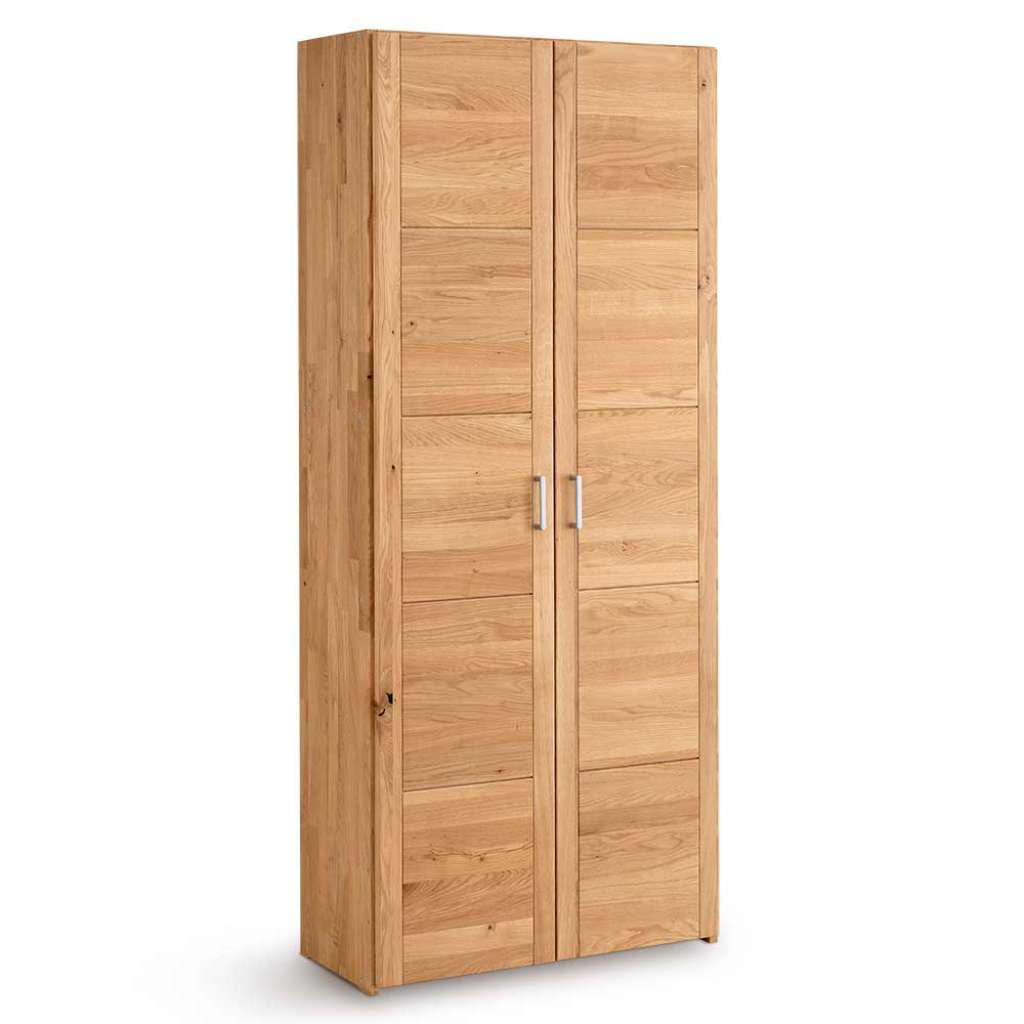 Büroschrank Wildeiche massiv mit Drehtüren 80 cm breit