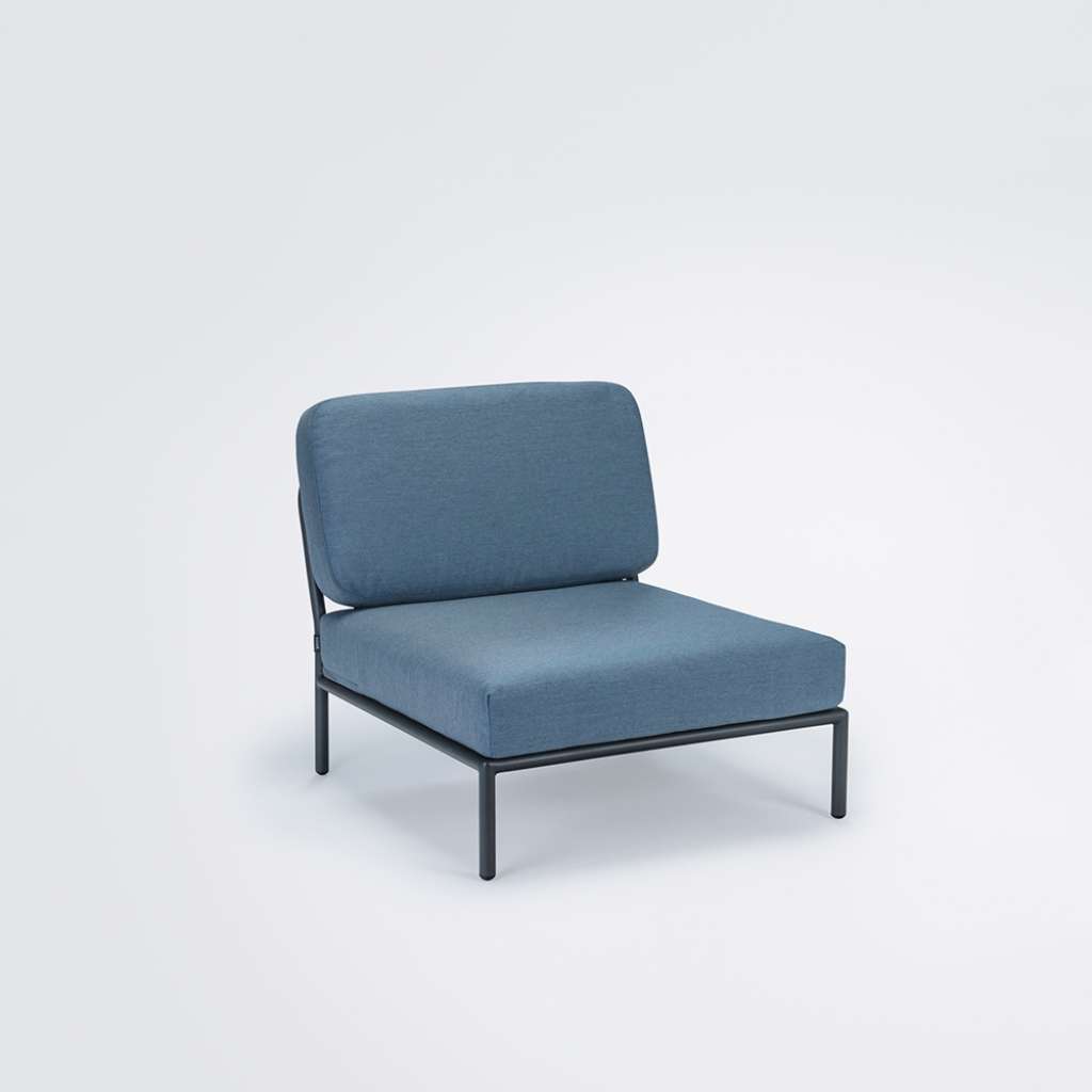 Houe - Level Lounge Stuhl - Dusty blue - outdoor