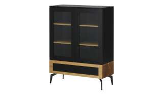 Highboard  Enego ¦ schwarz ¦ Maße (cm): B: 90 H: 120 T: 40 Kommoden & Sideboards > Highboards - Höffner