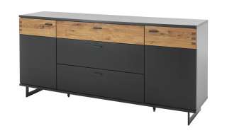 Sideboard  Malina ¦ schwarz ¦ Maße (cm): B: 180 H: 84 T: 44 Kommoden & Sideboards > Kommoden - Höffner