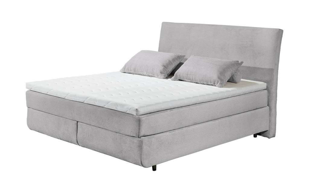 Boxspringbett  Kent ¦ grau ¦ Maße (cm): B: 185 H: 126 Betten > Boxspringbetten > Boxspringbetten 180x200 - Höffner