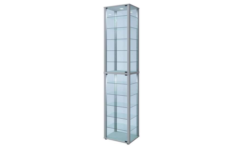 Vitrine ¦ silber ¦ Maße (cm): B: 50 H: 227 Kommoden & Sideboards > Vitrinen - Höffner