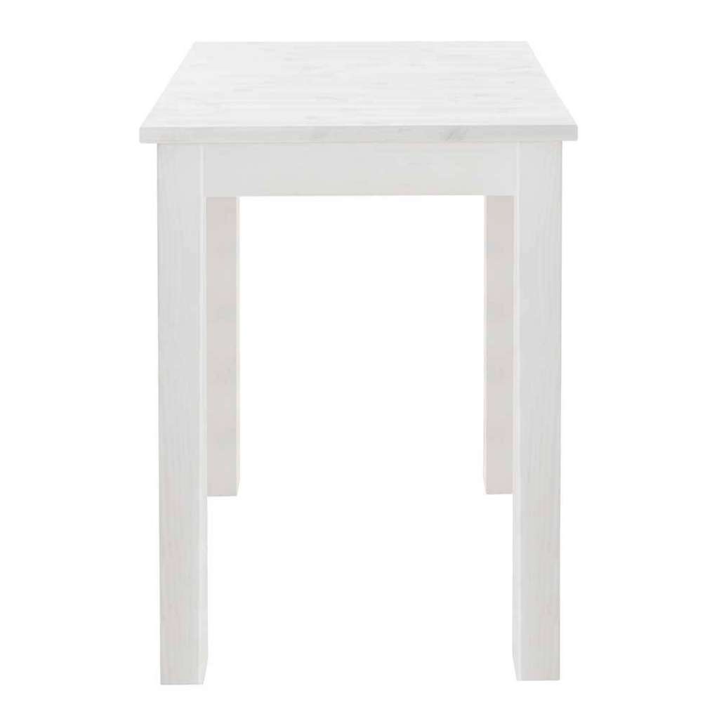Massivtisch 103 cm hoch im Landhausstil Weiß