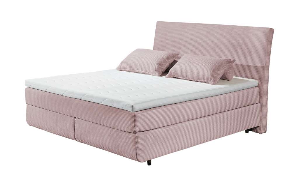 Boxspringbett  Kent ¦ rosa/pink ¦ Maße (cm): B: 185 H: 126 Betten > Boxspringbetten > Boxspringbetten 180x200 - Höffner