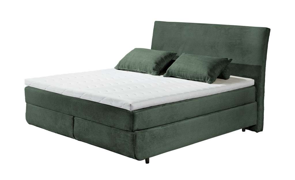 Boxspringbett  Kent ¦ grün ¦ Maße (cm): B: 185 H: 126 Betten > Boxspringbetten > Boxspringbetten 180x200 - Höffner