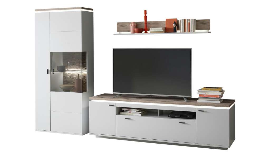 uno Wohnkombination  Amantea ¦ grau ¦ Maße (cm): B: 300 H: 207 T: 50 Wohnwände - Höffner