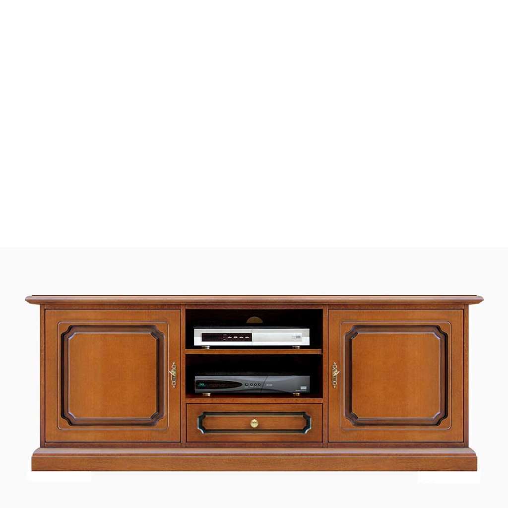 Fernsehetisch in Nussbaumfarben 153 cm breit - 60 cm hoch