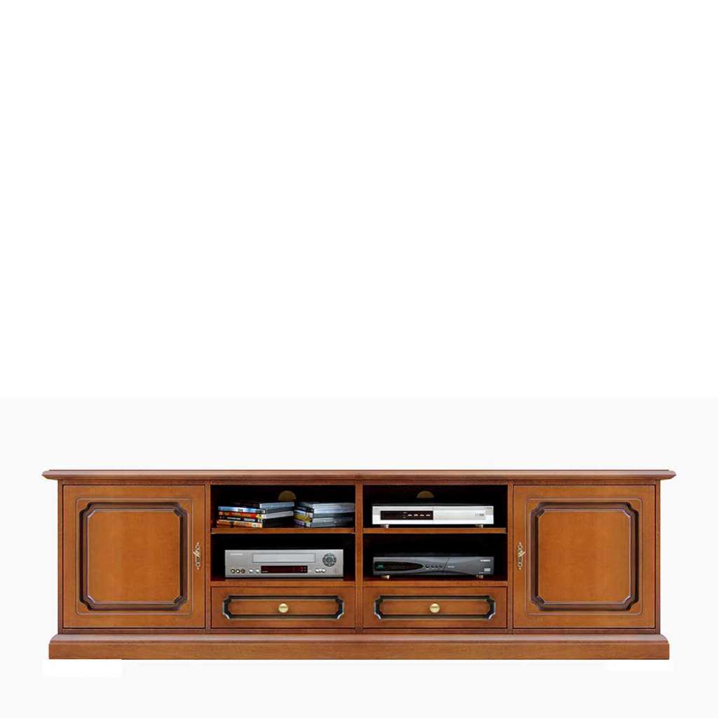 Fernsehertisch Nussbaum im klassischen Stil teilmassiv