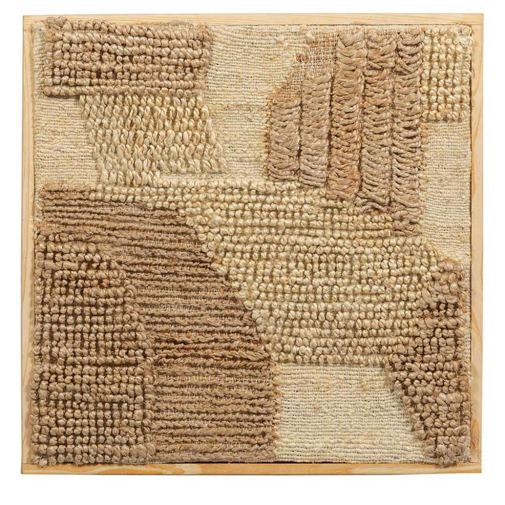 Zwei Wandbilder Stoff in Beige und Cremefarben 60x60 cm (2er Set)