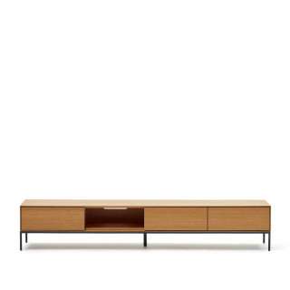 Flachstrecke Wohnzimmer modern in Eichefarben Push to open Funktion