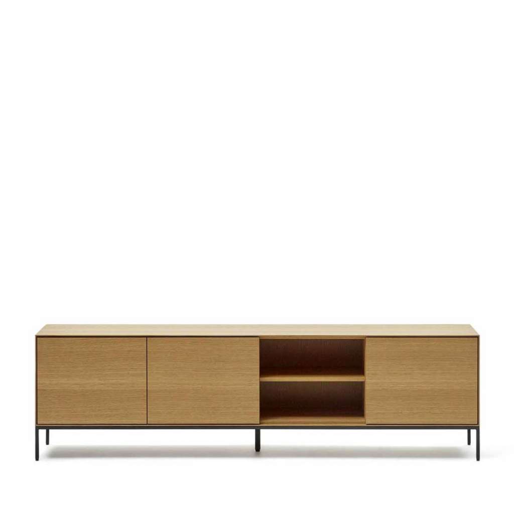 Fernsehboard Eiche Furnier in modernem Design 195 cm breit