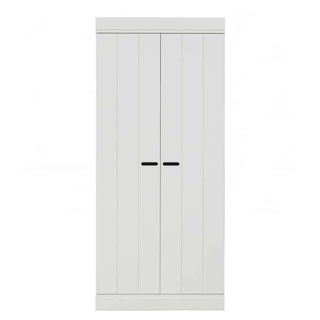 Weißer Kiefer Schrank im Skandi Design 175 cm hoch - 77 cm breit