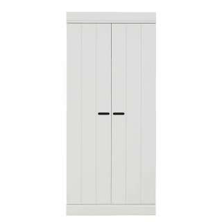 Weißer Kiefer Schrank im Skandi Design 175 cm hoch - 77 cm breit