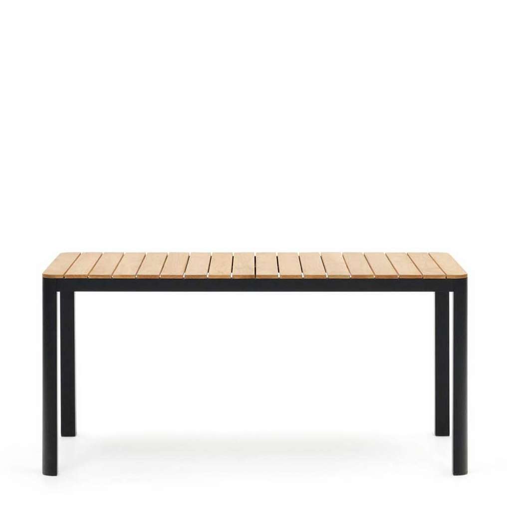 Terrassen Esstisch modern aus Teak Massivholz Aluminium