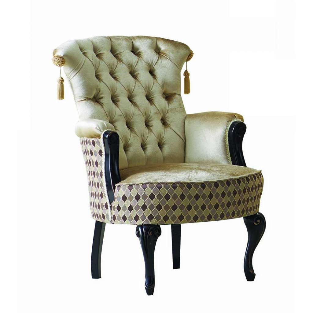 Luxus Sessel in italienischem Design Dunkelbraun und Beige