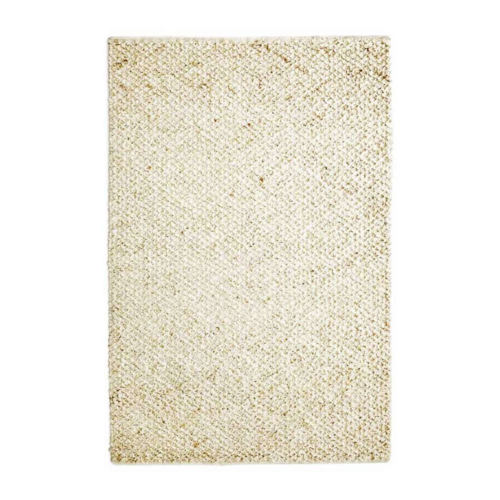 Wohnzimmerteppich in Weiß Creme meliert Skandi Design