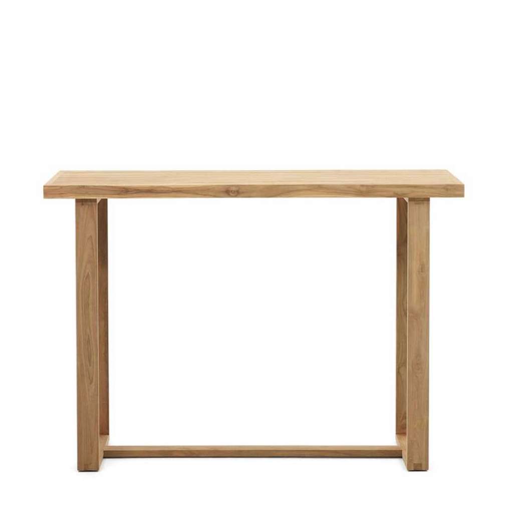 Teak Garten Bartisch aus Recyclingholz 106 cm hoch - 140 cm breit