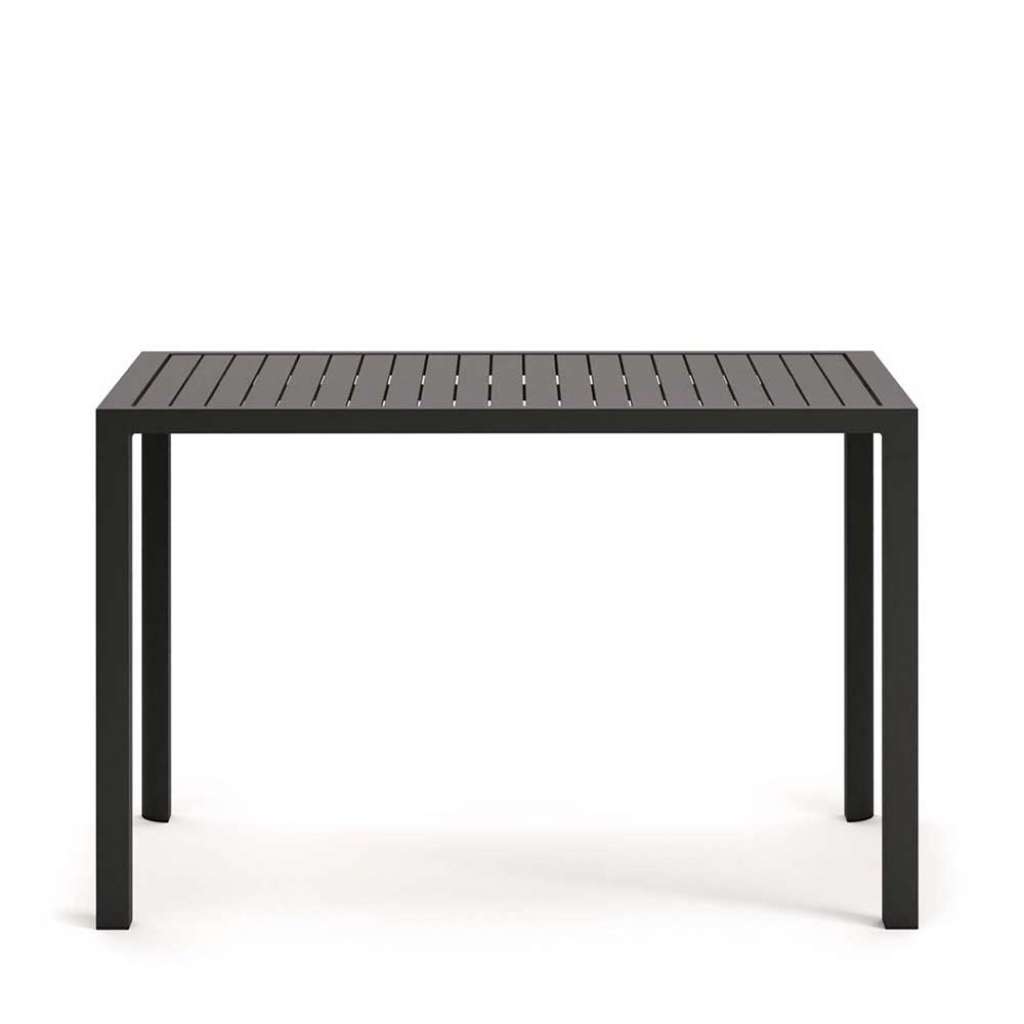 Aluminium Garten Bartisch in Dunkelgrau 150 cm breit - 95 cm hoch